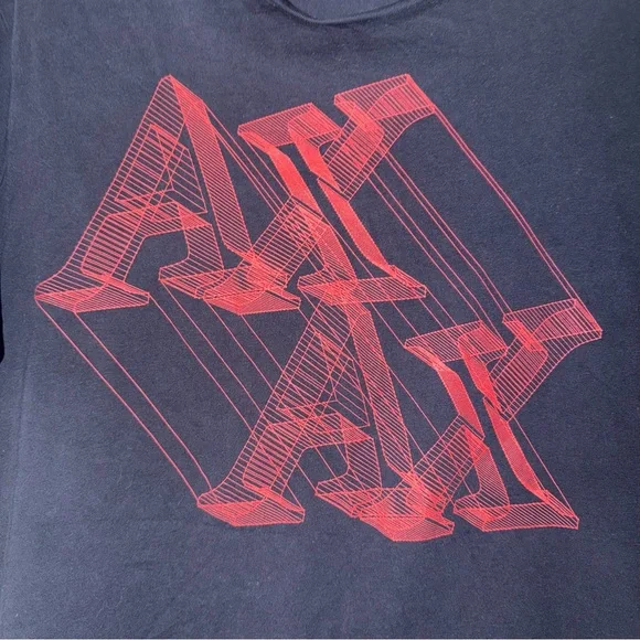 Armani Exchange Black Tee with Red Graphic - Picture 2 of 3